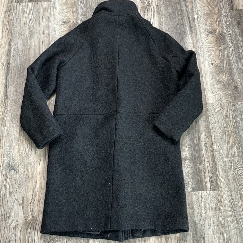 H&M Black Wool-Blend Pea Coat - Picture 9 of 11